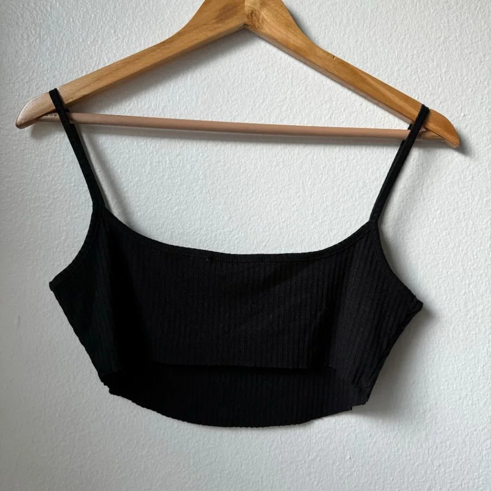 Micro Cropped Ribbed Tank - Large - Picture 4 of 5